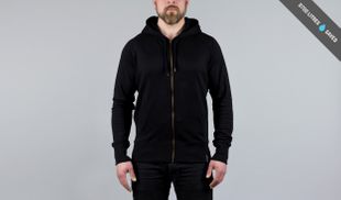 Pure Waste Zip Hoodie Raglan - Black