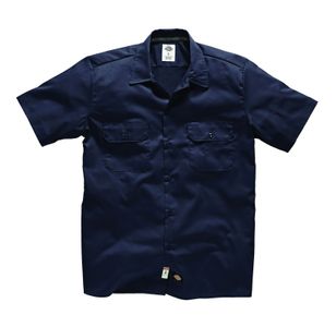 Dickies Short Sleeve Slim Work Shirt - Dark Navy