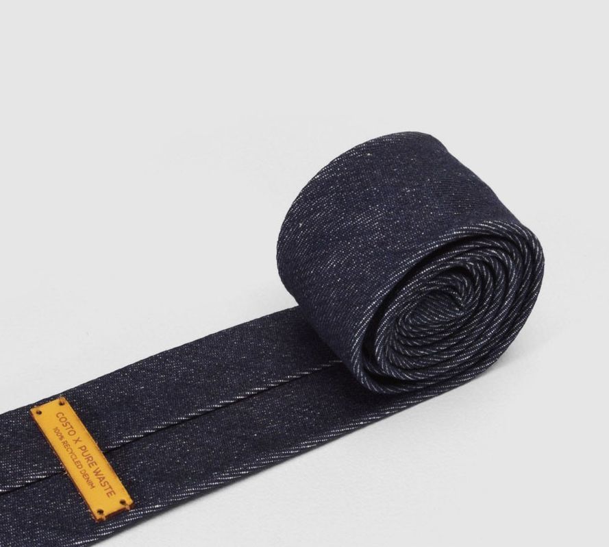 Costo Kieta Pure Waste Dark Blue 100 % Recycled Denim Tie