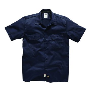 Dickies Short Sleeve Slim Work Shirt - Dark Navy