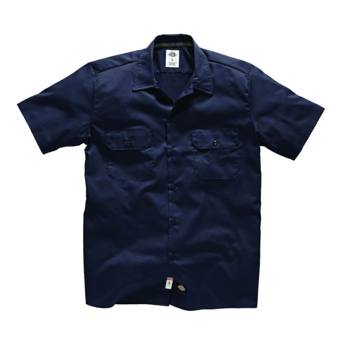 Dickies Short Sleeve Slim Work Shirt - Dark Navy