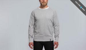 Pure Waste Sweater Raglan Grey Melange